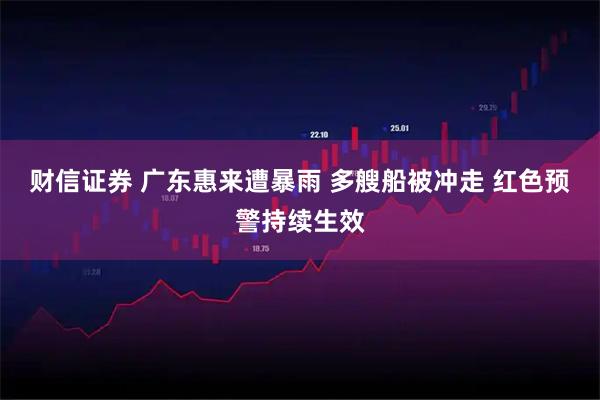 财信证券 广东惠来遭暴雨 多艘船被冲走 红色预警持续生效